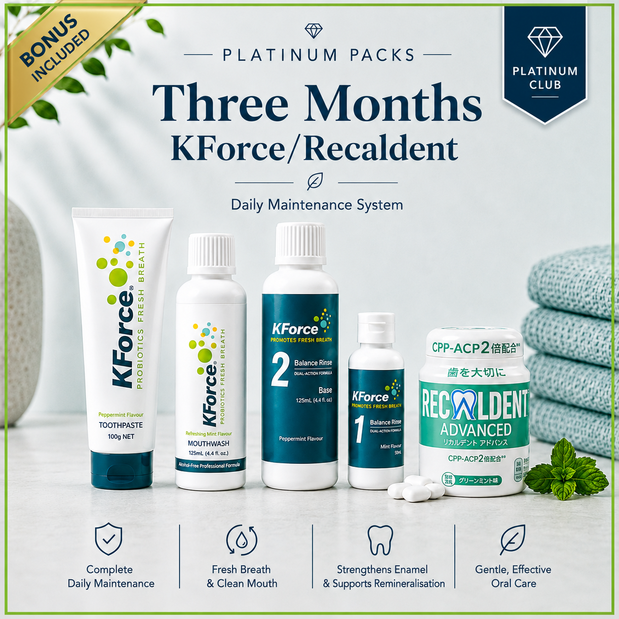SAVE 30% PLATINUM KForce/Recaldent Pack