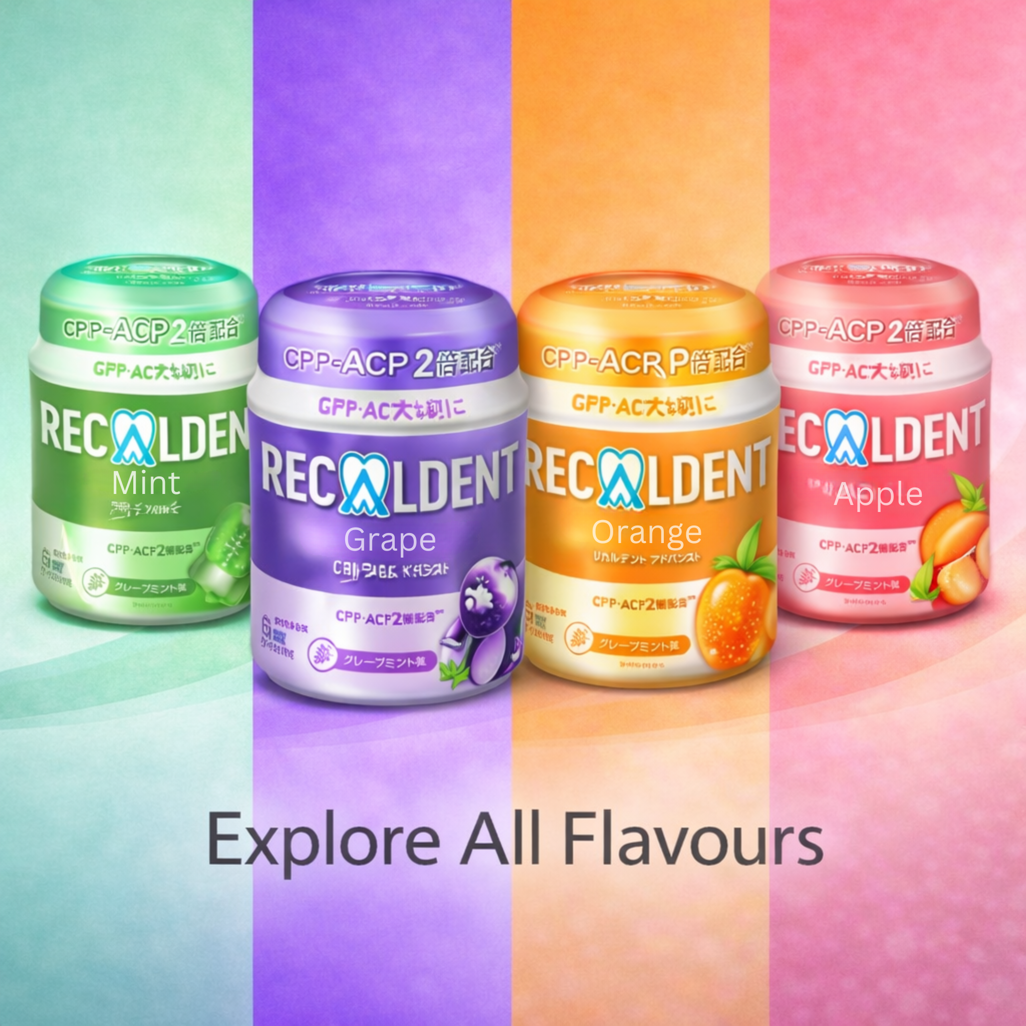 Recaldent Sugar-Free Chewing Gum | Variety Flavours