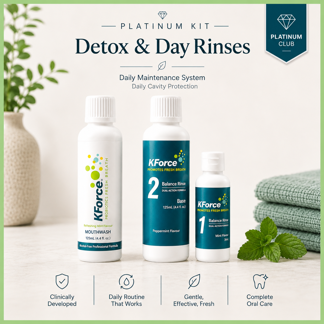 SAVE 45% PLATINUM: KForce Rinses - (5Sets)