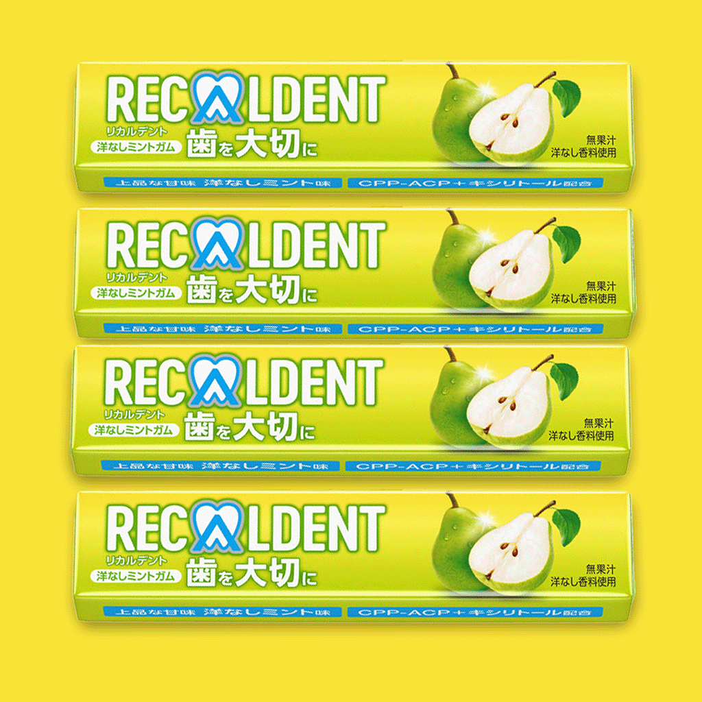 Recaldent Gum - 4 Sticks Pear Mint