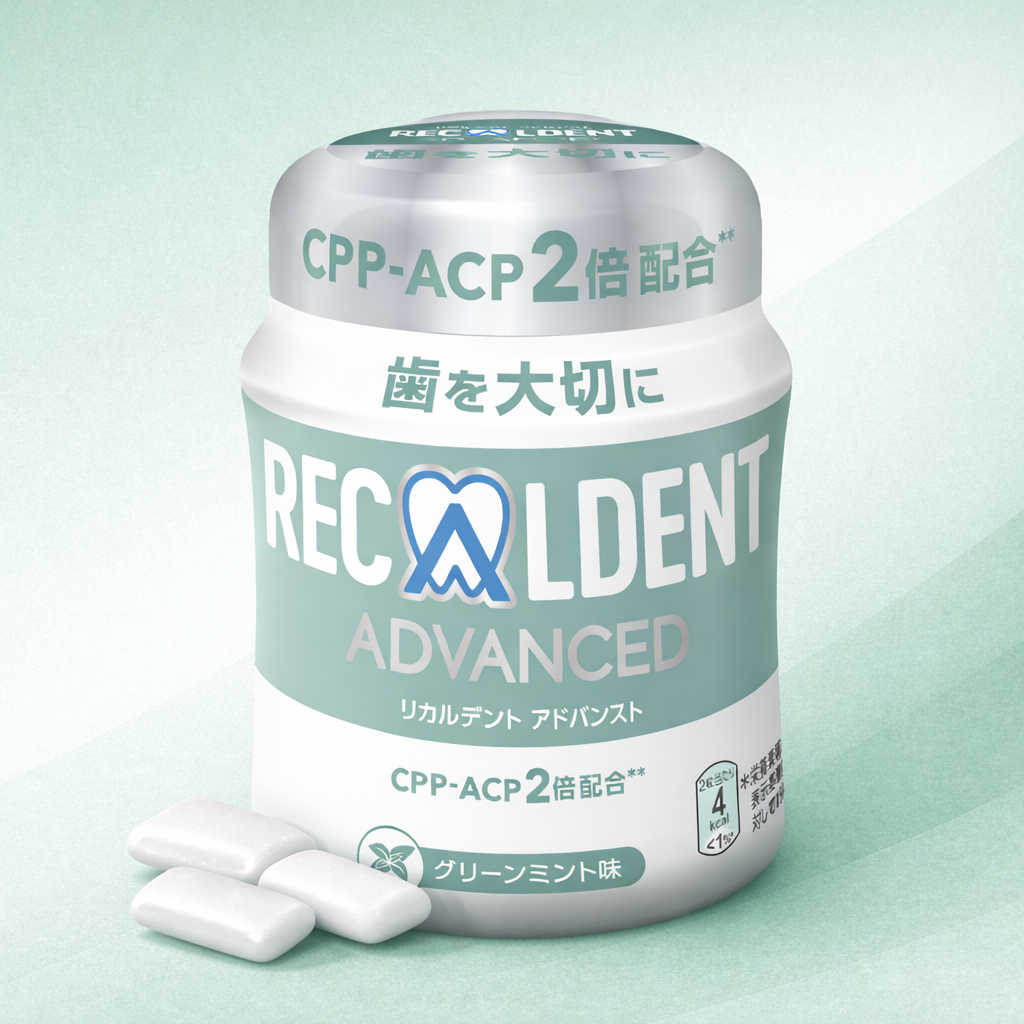 Recaldent Sugar-Free Chewing Gum – Mint Plus (Advanced)