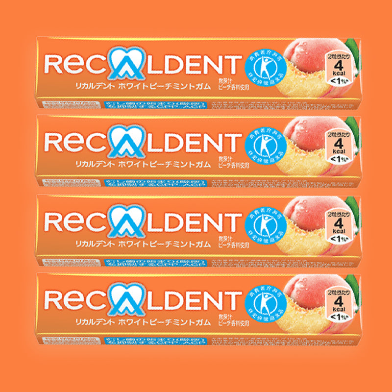 Recaldent Gum - 4 Sticks Peach