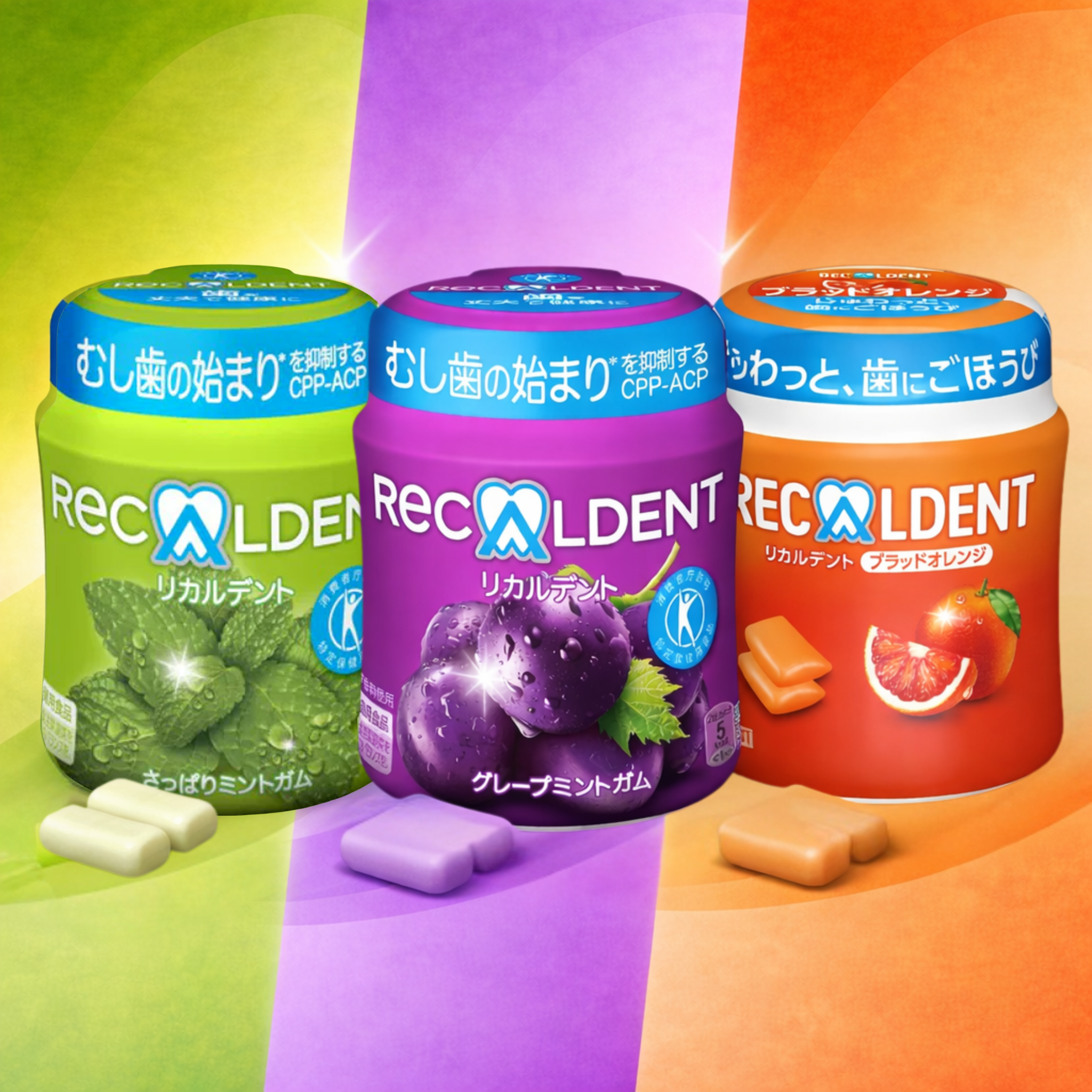 Recaldent Flavour Bundle — Sugar-Free Chewing Gum (3 Flavours)
